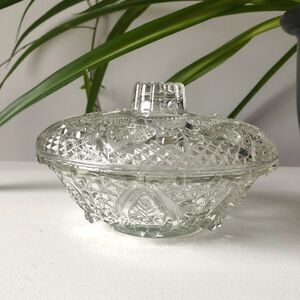 KIG Malaysia Vintage Glass Dish With‎ Lid